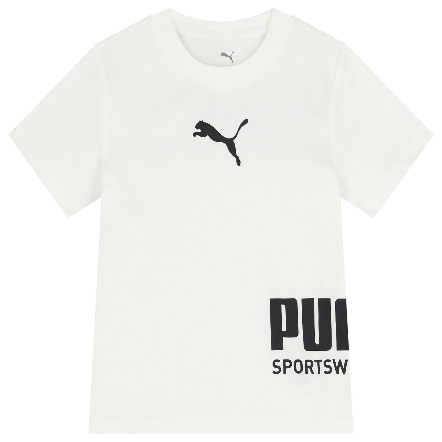 Boys White Logo T-Shirt, 1, hi-res
