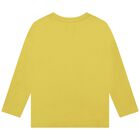 Boys Yellow Logo Long Sleeve Top, 2, hi-res