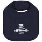 Baby Boys Navy Blue Logo Bib, 1, hi-res