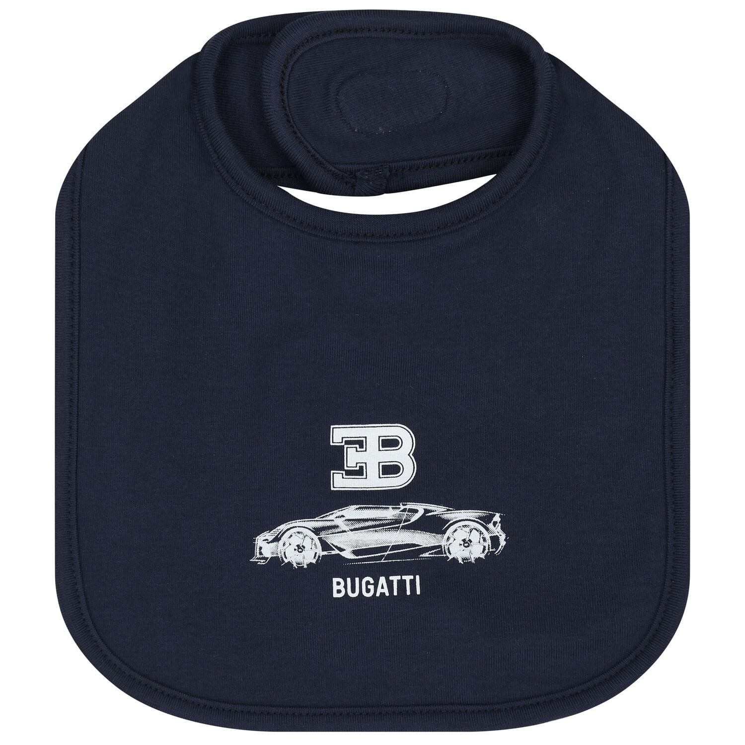 Baby Boys Navy Blue Logo Bib, 1, hi-res
