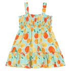 Younger Girls Green Fruits Dress Set, 1, hi-res