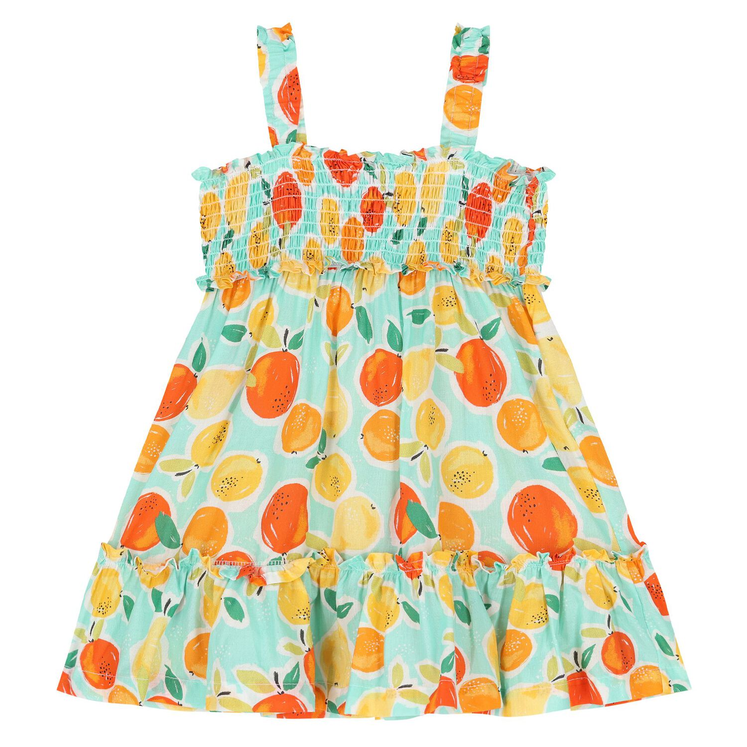 Younger Girls Green Fruits Dress Set, 1, hi-res image number null