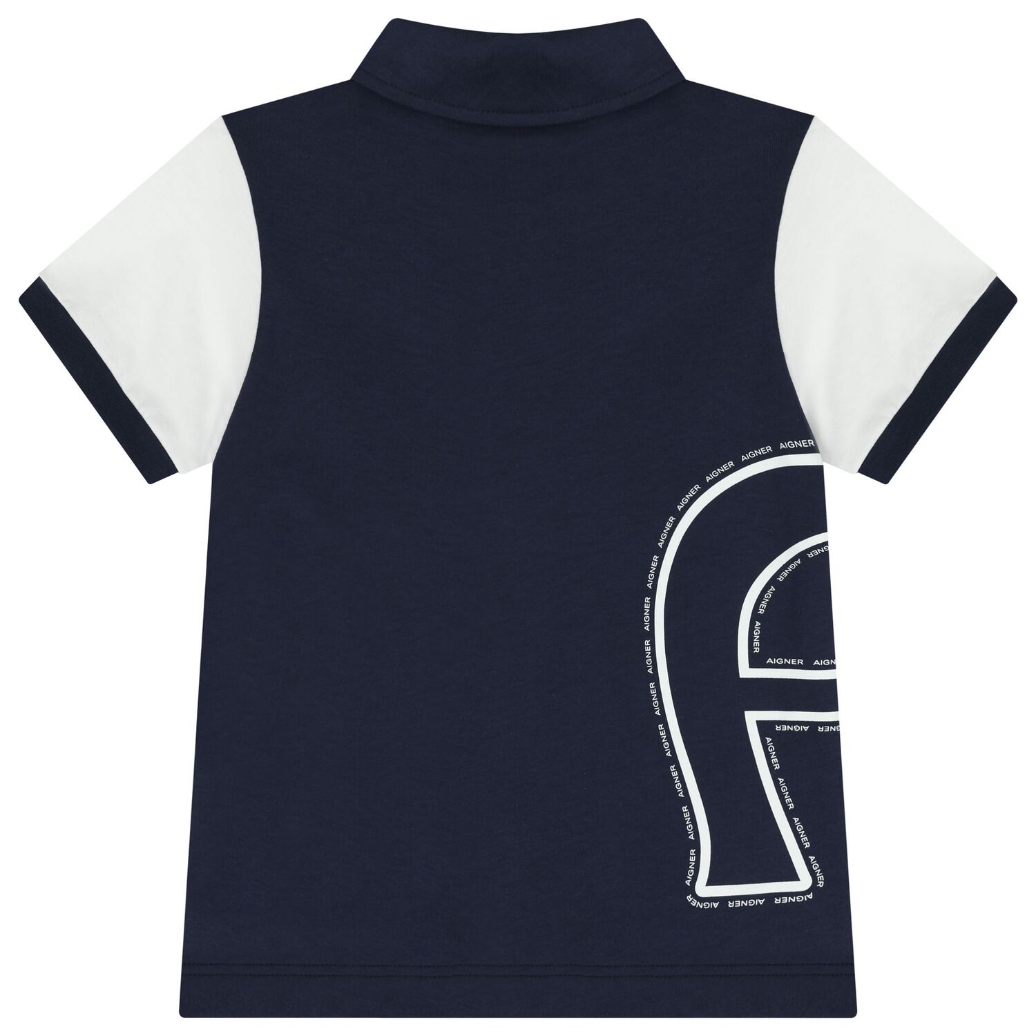 Boys Navy Blue Logo Polo Shirt, 1, hi-res