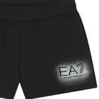 Girls Black Logo Shorts, 1, hi-res
