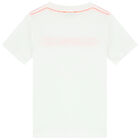 Boys White Logo T-Shirt, 3, hi-res