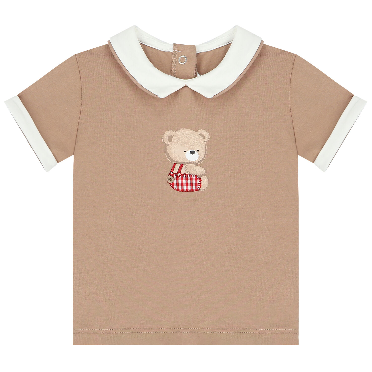 Baby Boys Ivory & Beige Shorts Set (4 Piece), 1, hi-res