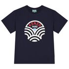 Boys Navy Blue Logo T-Shirt, 1, hi-res