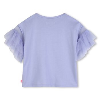 Girls Purple Sequin Tulle T-Shirt