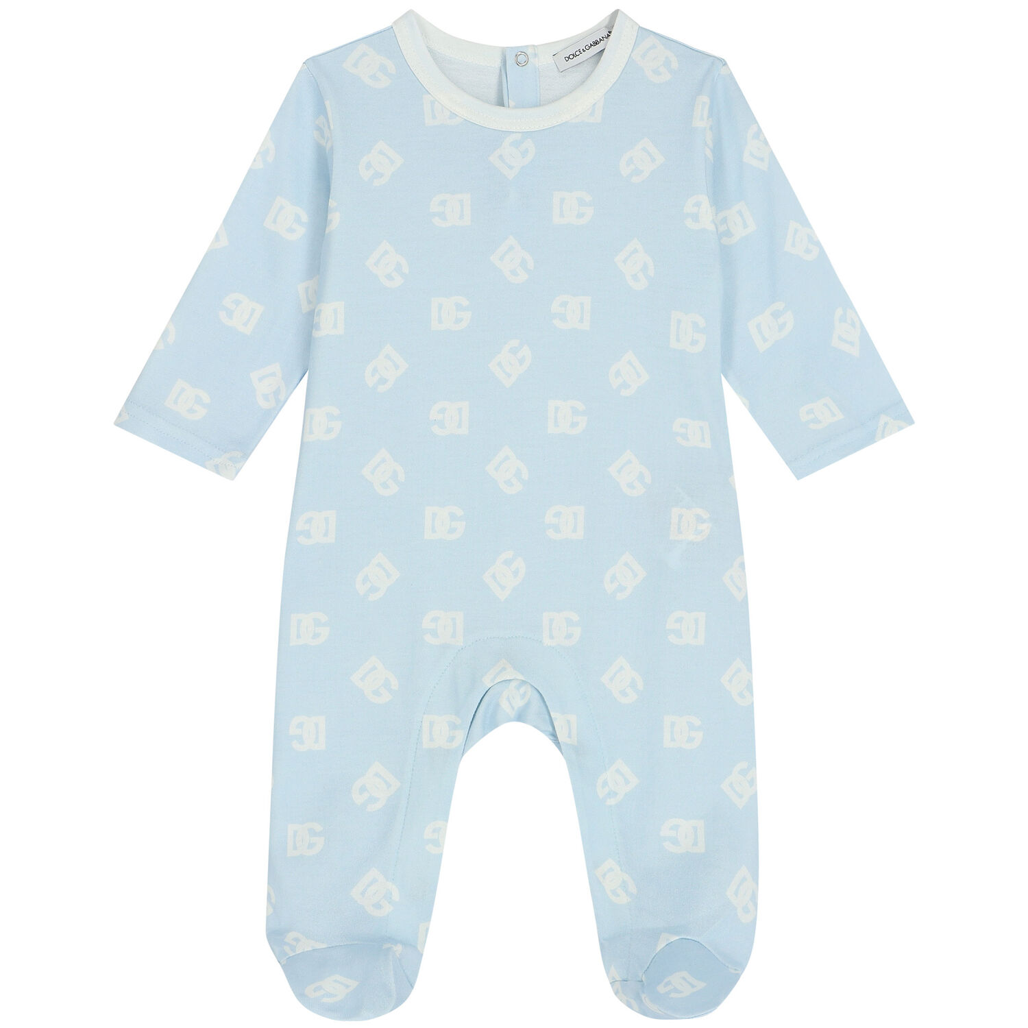 Baby Boys Blue Logo Babygrow Set, 1, hi-res