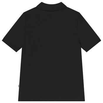 Boys Black Logo Polo Shirt