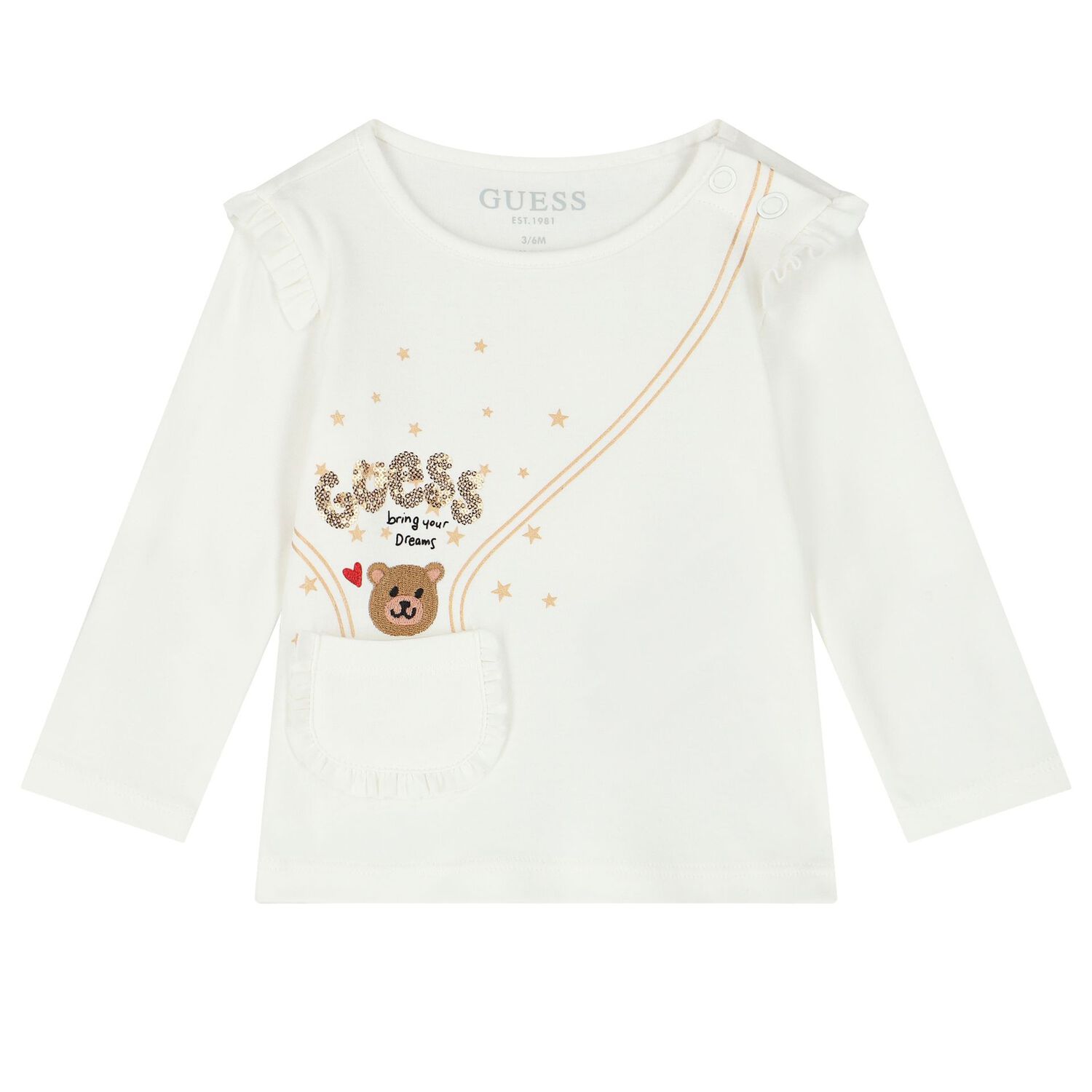 Younger Girls Ivory & Red Trousers Set, 1, hi-res