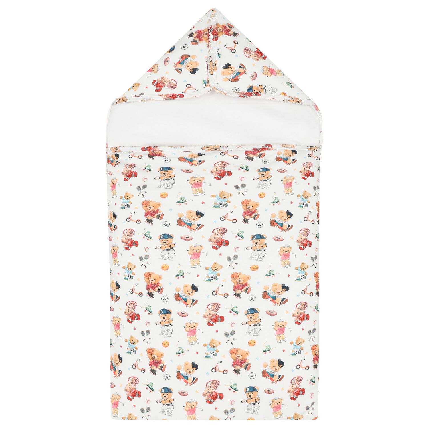 Baby Boys White Playful Bear Nest, 1, hi-res