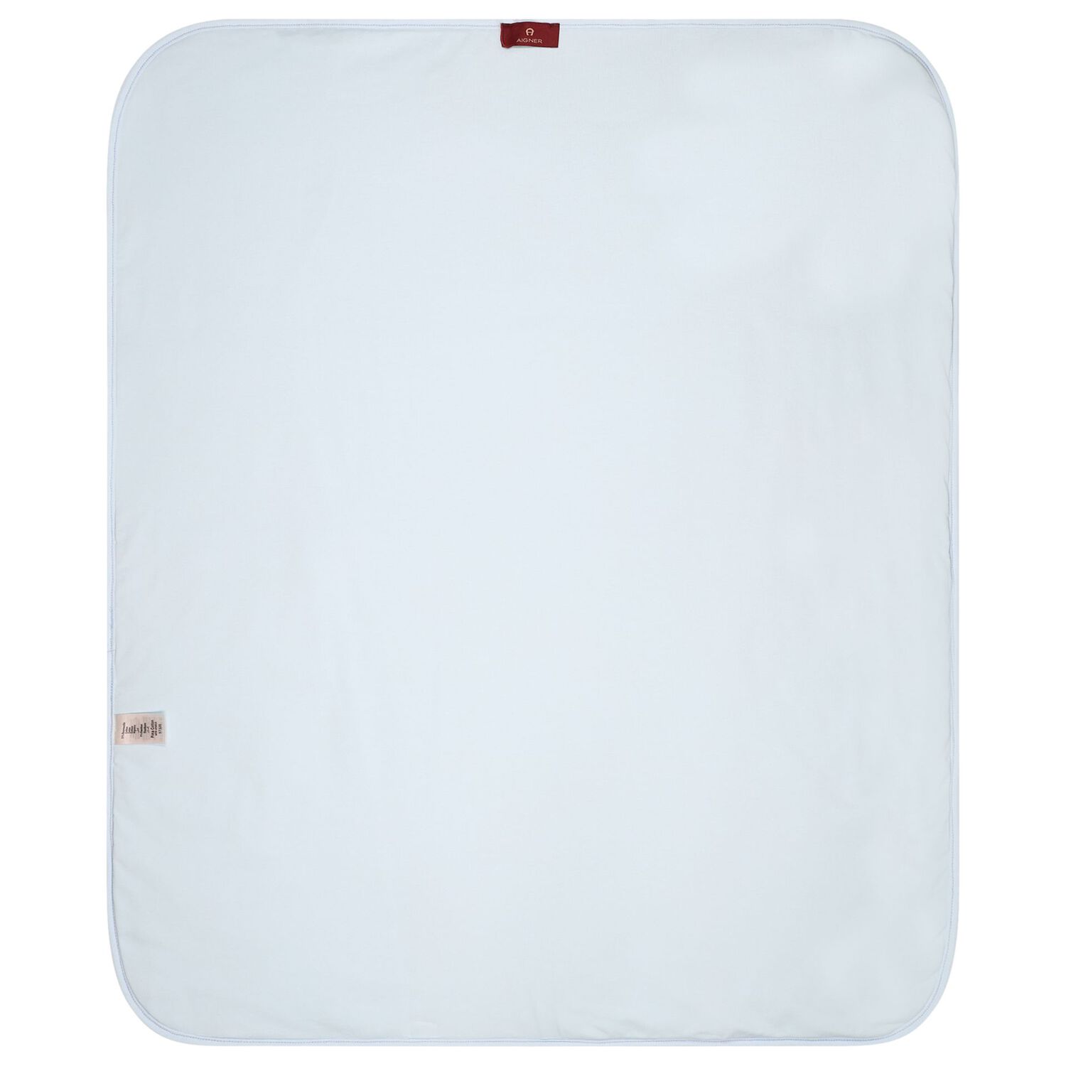 Baby Boys White & Blue Logo Blanket, 1, hi-res