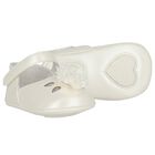 Baby Girls Ivory Flower Pre Walker Shoes, 1, hi-res