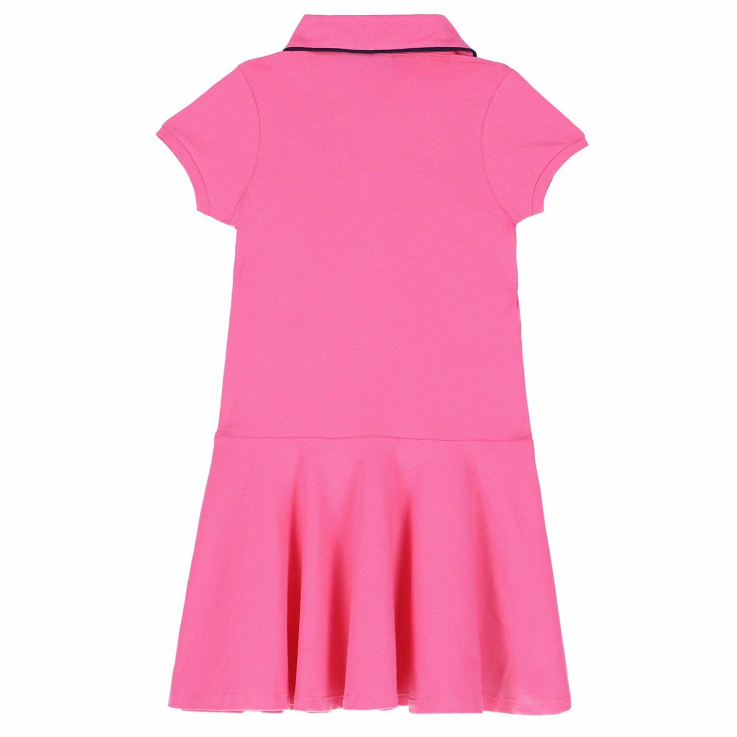 Girls Pink Logo Polo Dress, 2, hi-res
