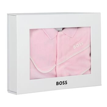 Baby Girls Pink Logo Babygrow