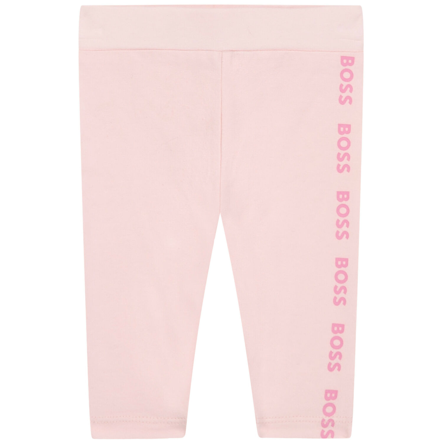 Younger Girls Pink Logo Leggings, 1, hi-res