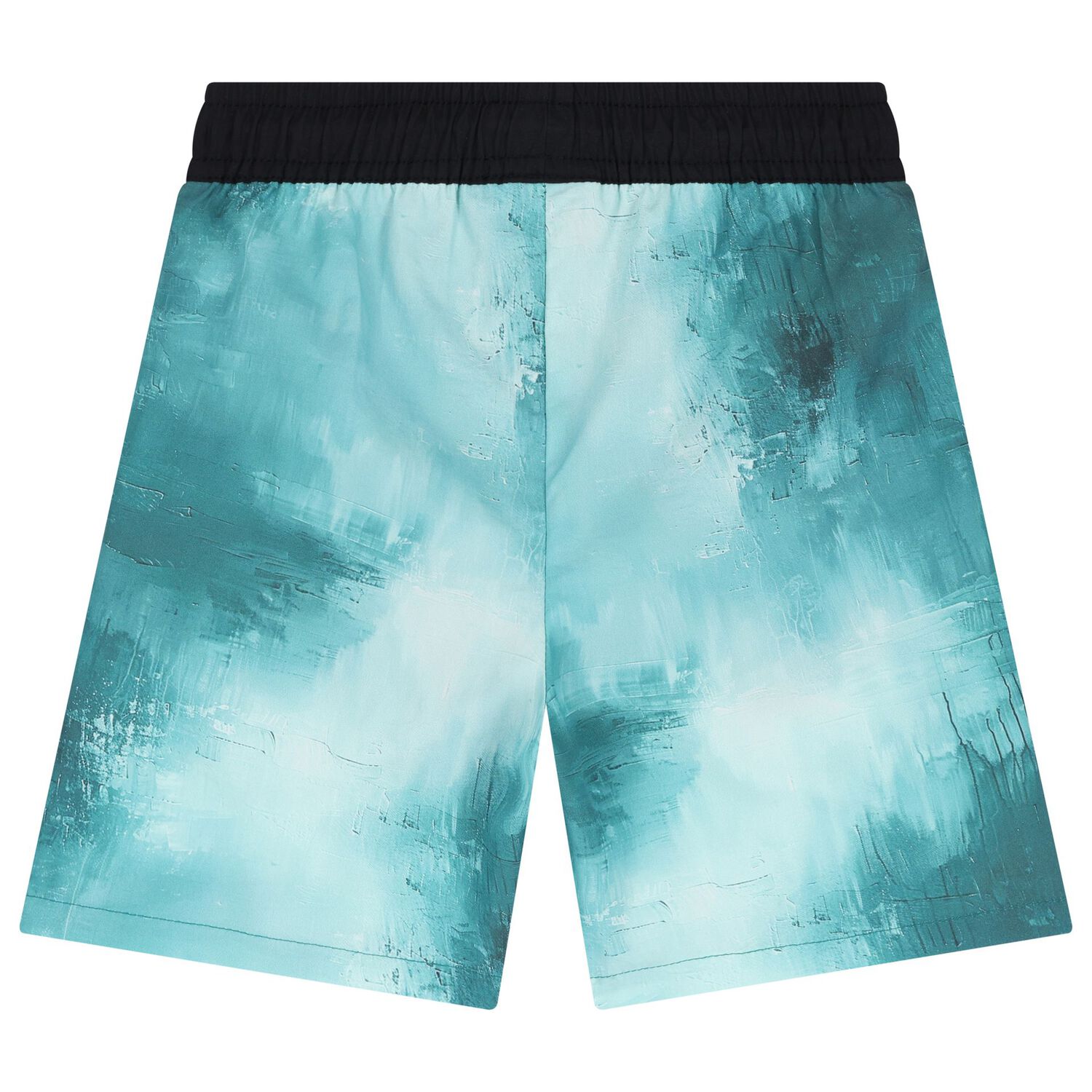 Boys White & Blue Logo Shorts, 1, hi-res