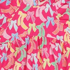 Girls Pink Bow Dress, 1, hi-res
