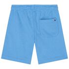 Boys Blue Logo Shorts, 1, hi-res