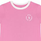 Girls Pink Cotton Logo T-Shirt, 1, hi-res