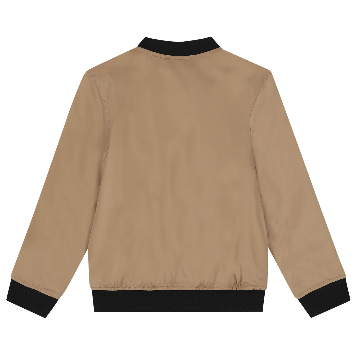 Boys Beige Logo Bomber Jacket, 1, hi-res