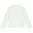 Girls Ivory Long Sleeve Top, 3, hi-res