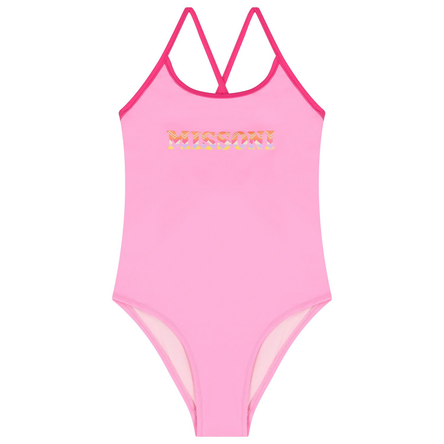 Girls Pink Logo Swimsuit, 1, hi-res image number null