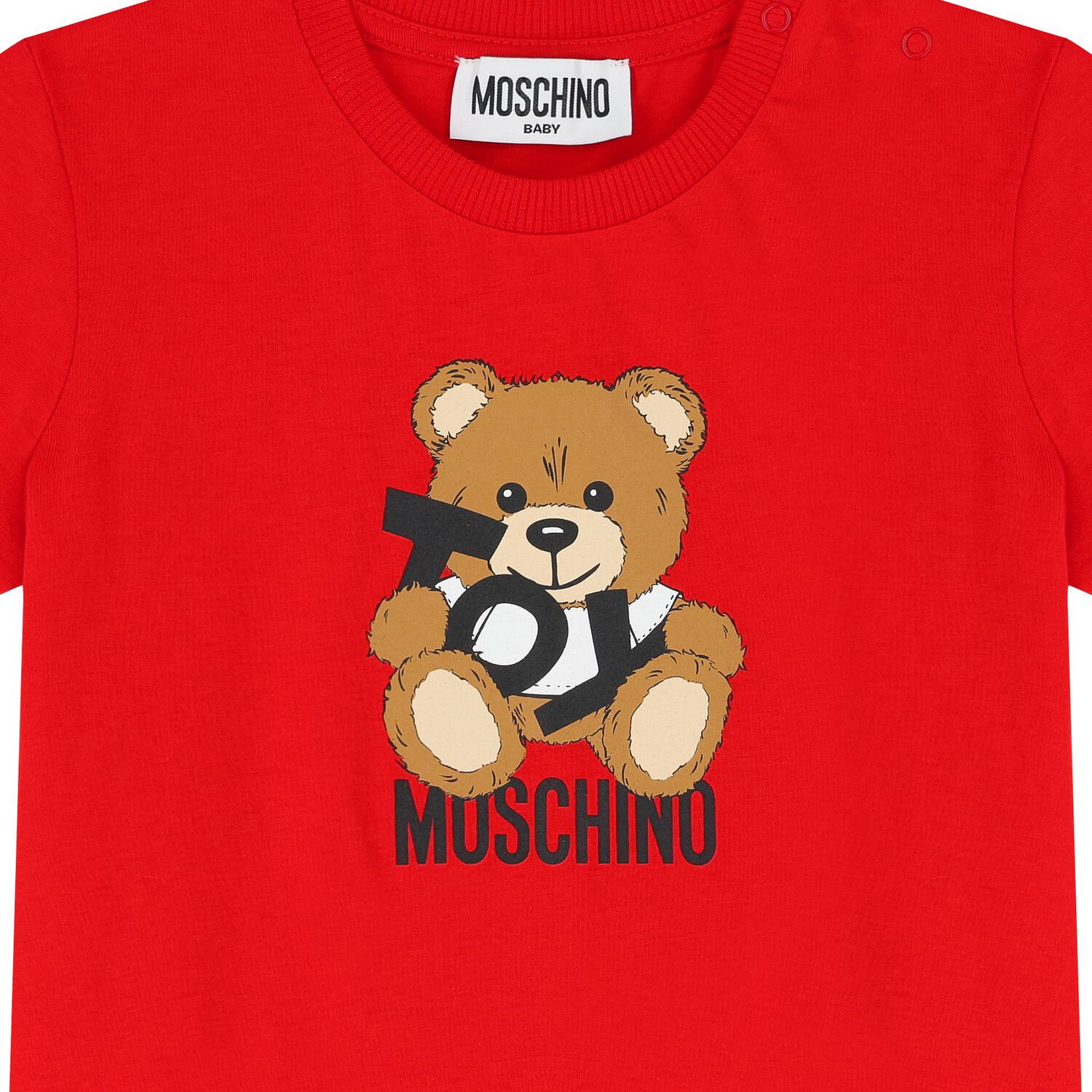 Younger Red Teddy Bear Logo T-Shirt, 3, hi-res