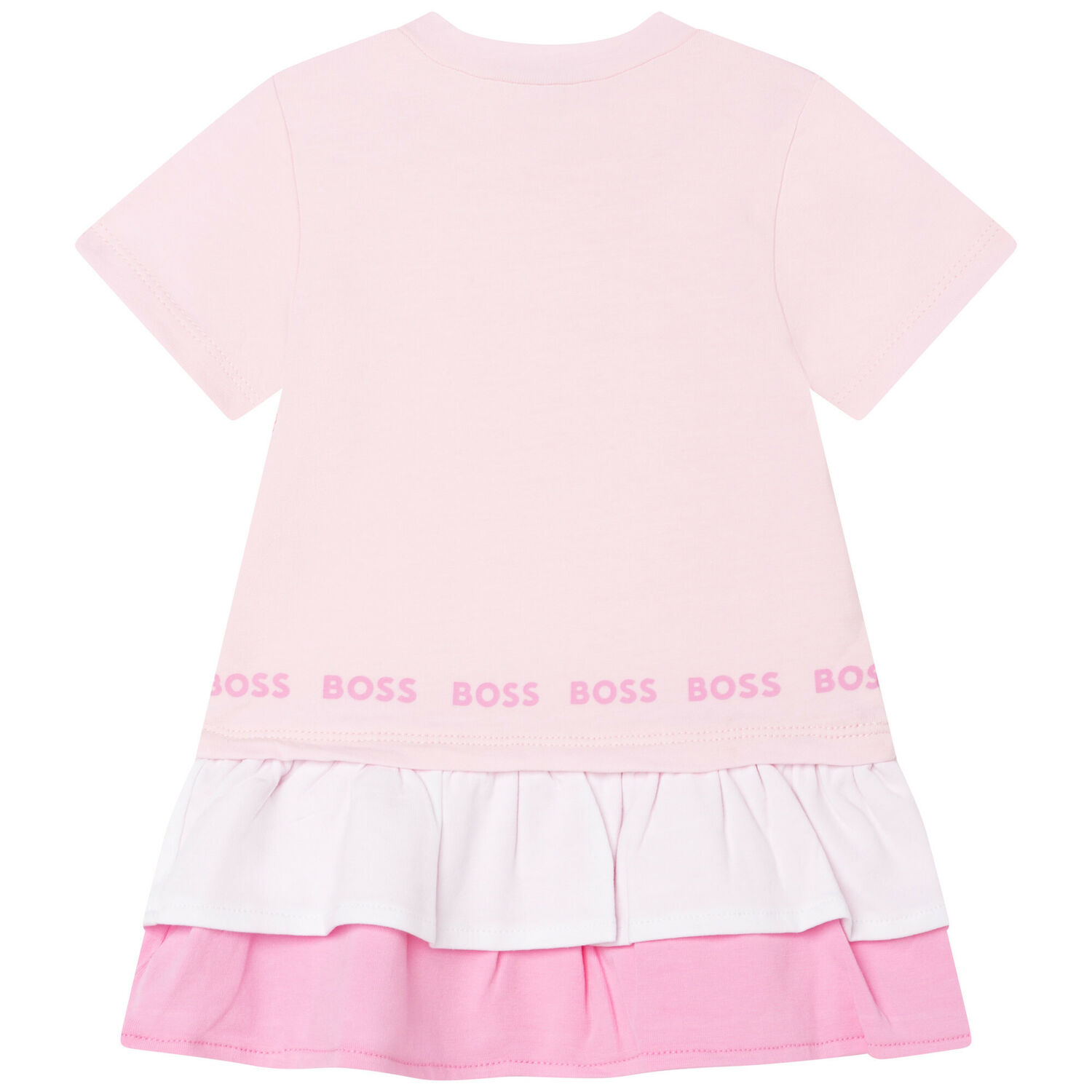 Baby Girls Pink Logo Dress, 1, hi-res