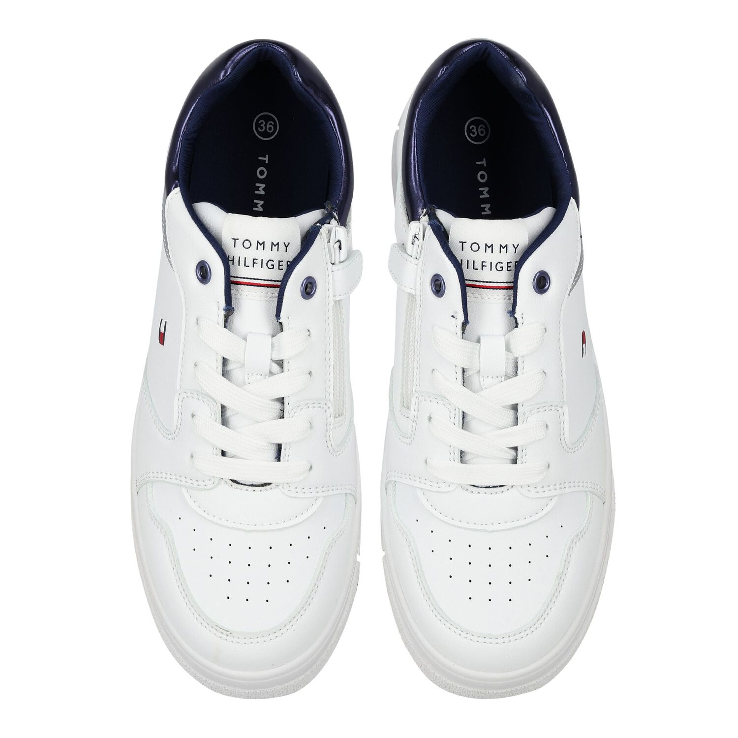 White Logo Trainers, 1, hi-res