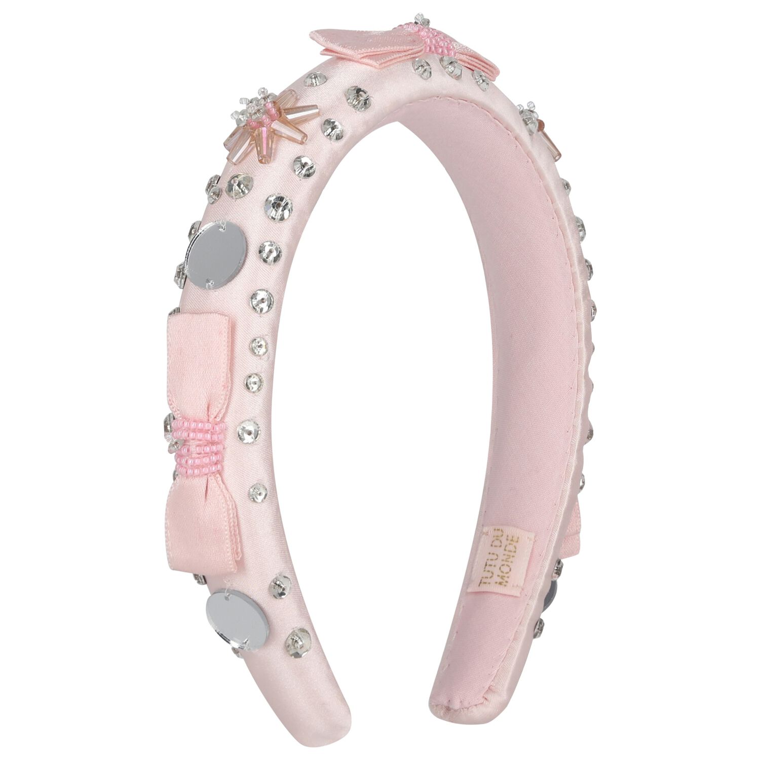 Girls Pink Embellished Headband, 1, hi-res