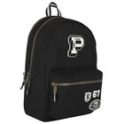 Boys Black Logo Varsity Backpack, 2, hi-res
