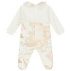 Ivory & Beige Geo Map Babygrow Set, 3, hi-res