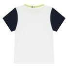 Younger Boys White Logo T-Shirt, 1, hi-res