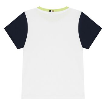 Younger Boys White Logo T-Shirt