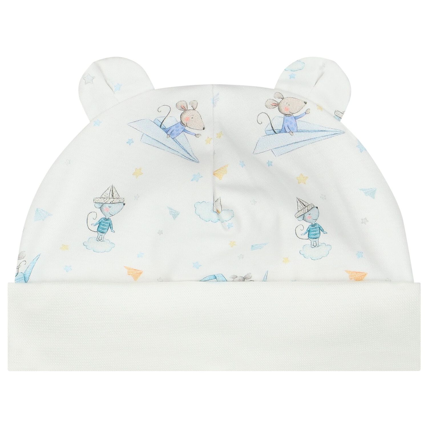 Baby Boys White Cute Mouse Babygrow Set, 1, hi-res