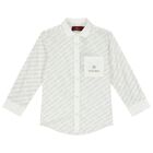 Boys White Logo Shirt, 1, hi-res