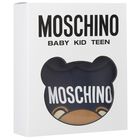 Navy Blue Teddy Bear Logo Babygrow, 3, hi-res