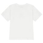 White Teddy Bear Logo Long Sleeve Top, 1, hi-res