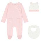 Baby Girls Pink & White Babygrow Gift Set, 4, hi-res