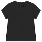 Girls Black Choupette Sequins T-Shirt, 1, hi-res