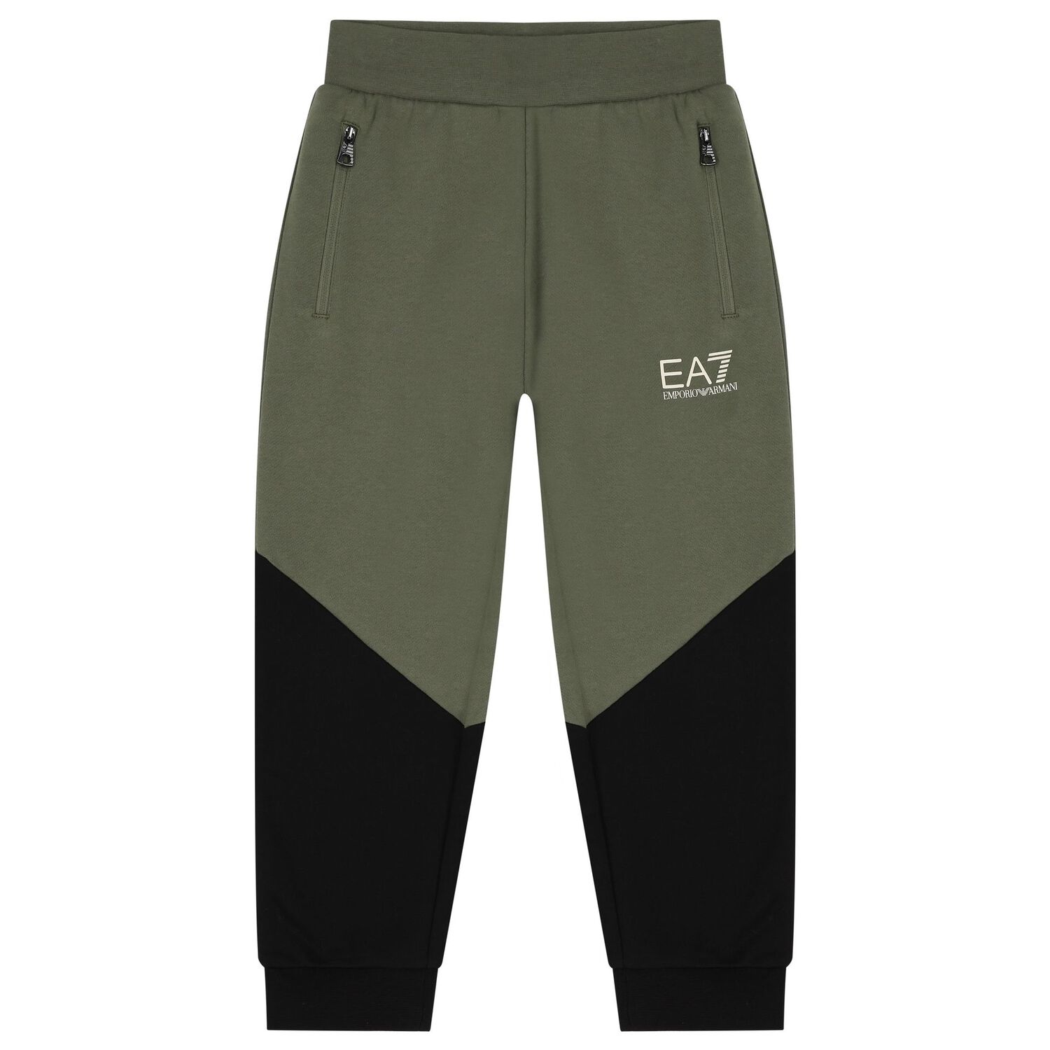 Boys Green & Black Logo Tracksuit, 2, hi-res