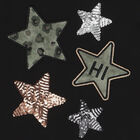 Girls Black Embellished Stars Long Sleeve Top, 1, hi-res