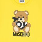 Girls Yellow Teddy Bear Logo T-Shirt, 3, hi-res