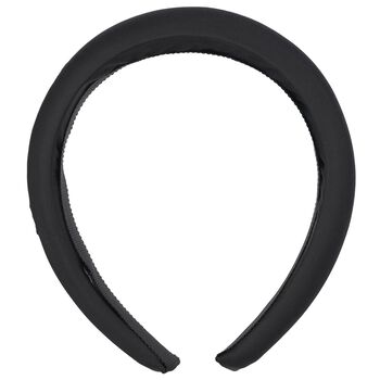 Girls Black Logo Padded Headband