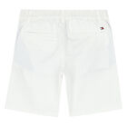 Boys White Logo Shorts, 1, hi-res