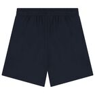 Boys Green & Navy Blue Logo Shorts Set, 3, hi-res