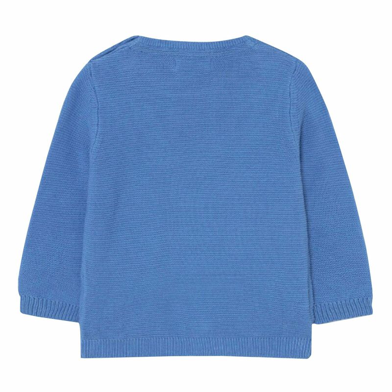 Younger Boys Blue Knitted Jumper, 1, hi-res image number null