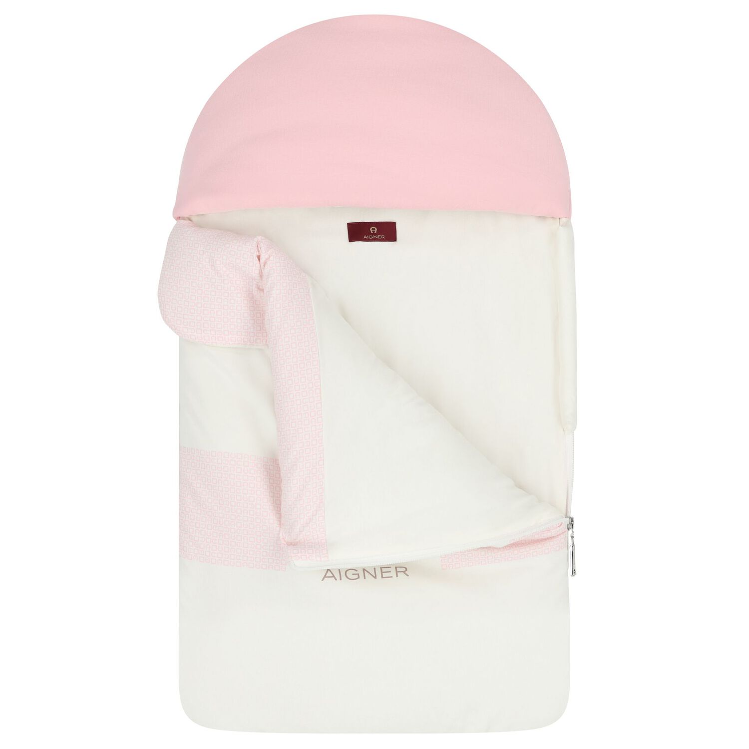 Baby Girls Pink & Ivory Teddy Bear Logo Baby Nest, 3, hi-res